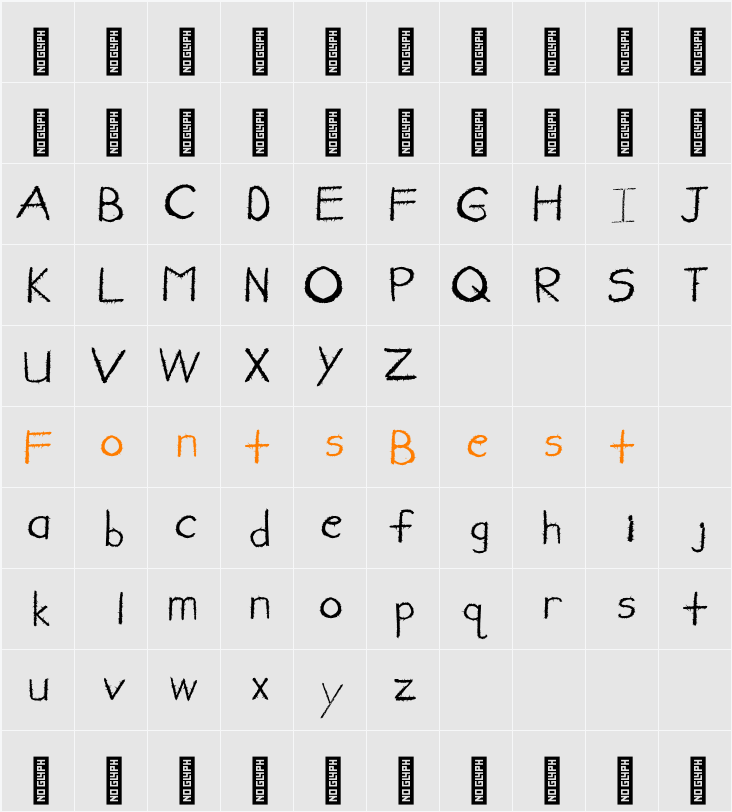 new Font Character Map