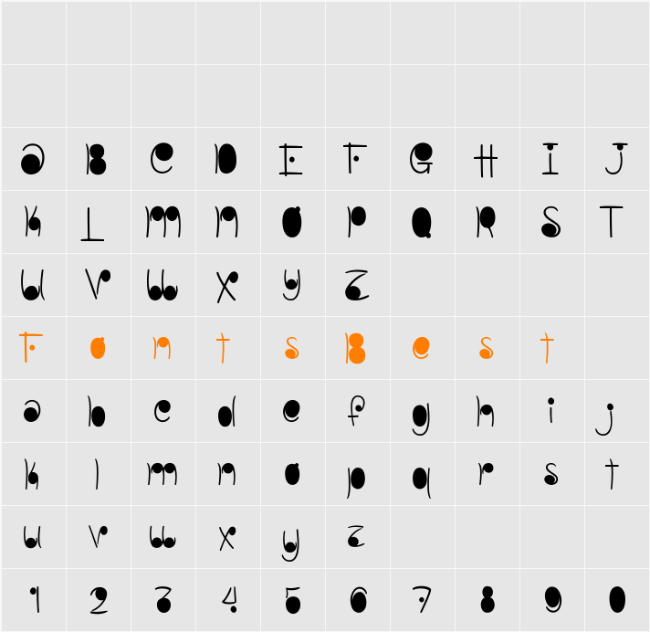 linestones Demo Character Map