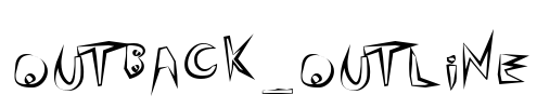 outback_outline Font Image