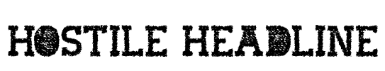 Hostile Headline Font Image