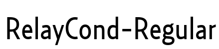 RelayCond-Regular Font Image