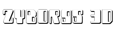 Zyborgs 3D Font Image
