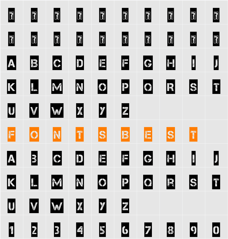 Take Cover Character Map