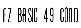 FZ BASIC 49 COND Font Image