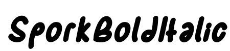 SporkBoldItalic Font Image