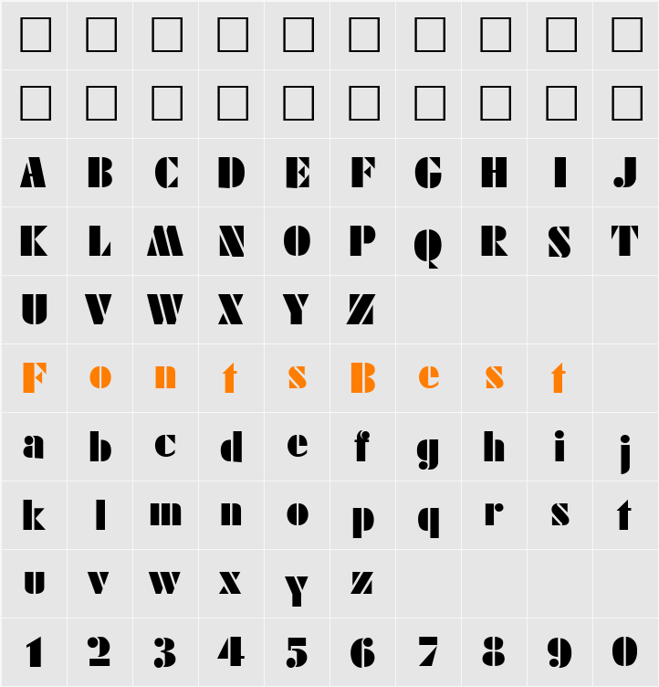 Futurist Black Character Map