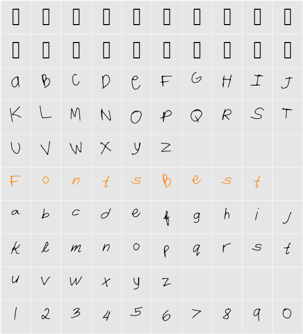 imsogay Character Map