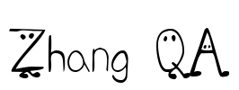 Zhang QA Font Image