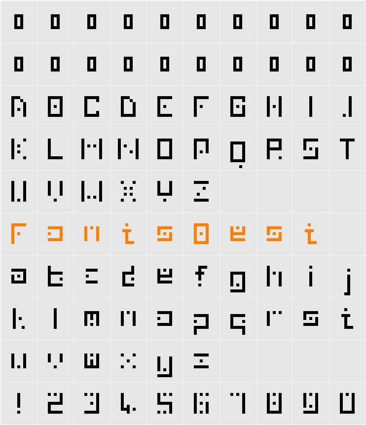 00Cryptix Character Map