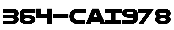 364-CAI978 Font Image
