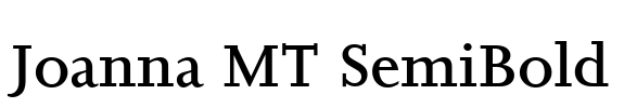 Joanna MT SemiBold Font Image