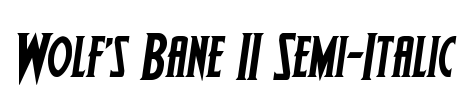 Wolf's Bane II Semi-Italic
