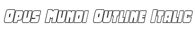 Opus Mundi Outline Italic Font Image