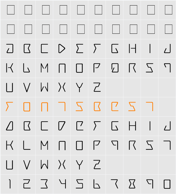 Tracer Character Map