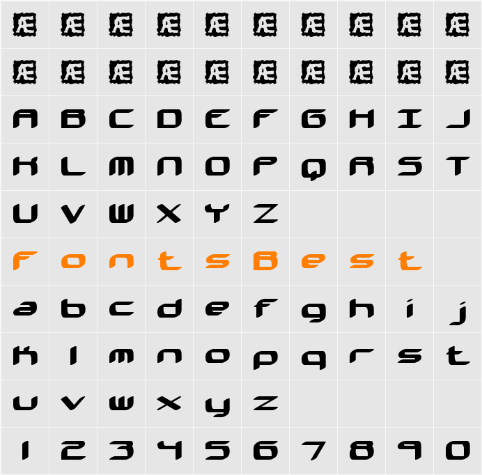 Kinkaid BRK Character Map