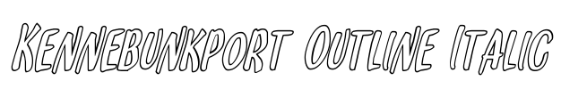 Kennebunkport Outline Italic