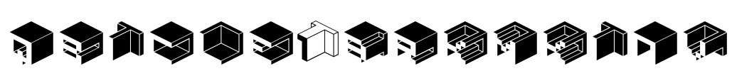 Qbicle1BRKMKinv Font Image