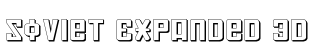 Soviet Expanded 3D Font Image