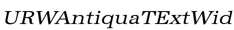URWAntiquaTExtWid Font Image