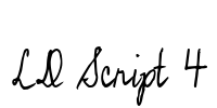 LD Script 4 Font Image