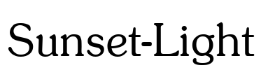 Sunset-Light Font Image
