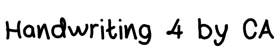 Handwriting 4 by CA Font Image