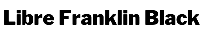 Libre Franklin Black Font Image