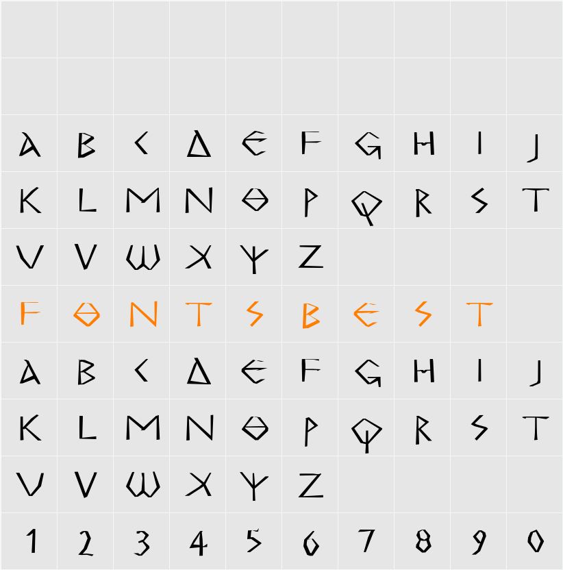 MKGreco-ExtraBold Character Map