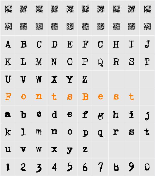 LightFingers Character Map