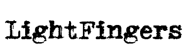 LightFingers Font Image