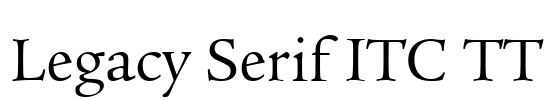 Legacy Serif ITC TT Font Image