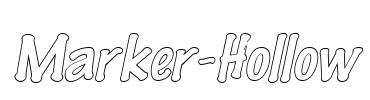 Marker-Hollow Font Image