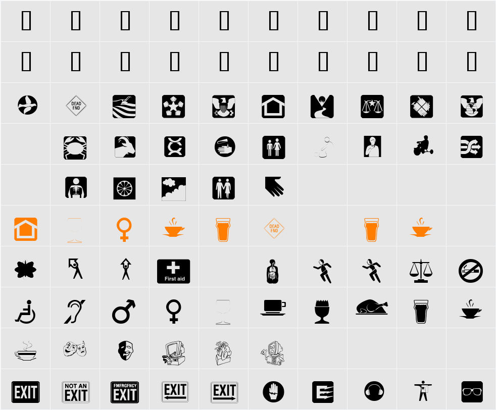 Signs2 Character Map