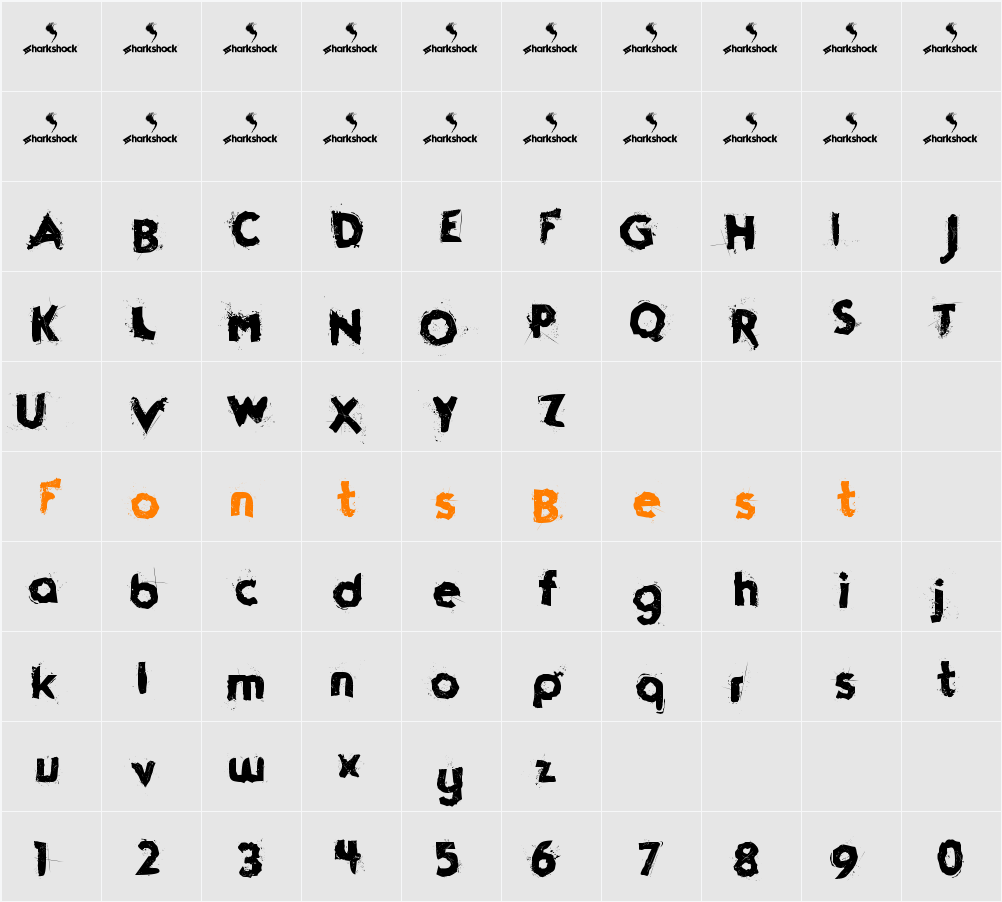 Funkrocker Character Map