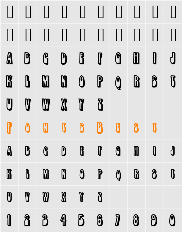 RobleSCapsSSK Character Map