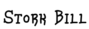 Stork Bill Font Image