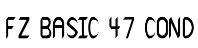 FZ BASIC 47 COND Font Image