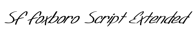 SF Foxboro Script Extended Font Image