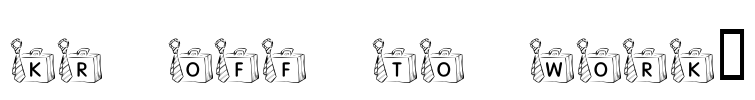 KR Off To Work! Font Image