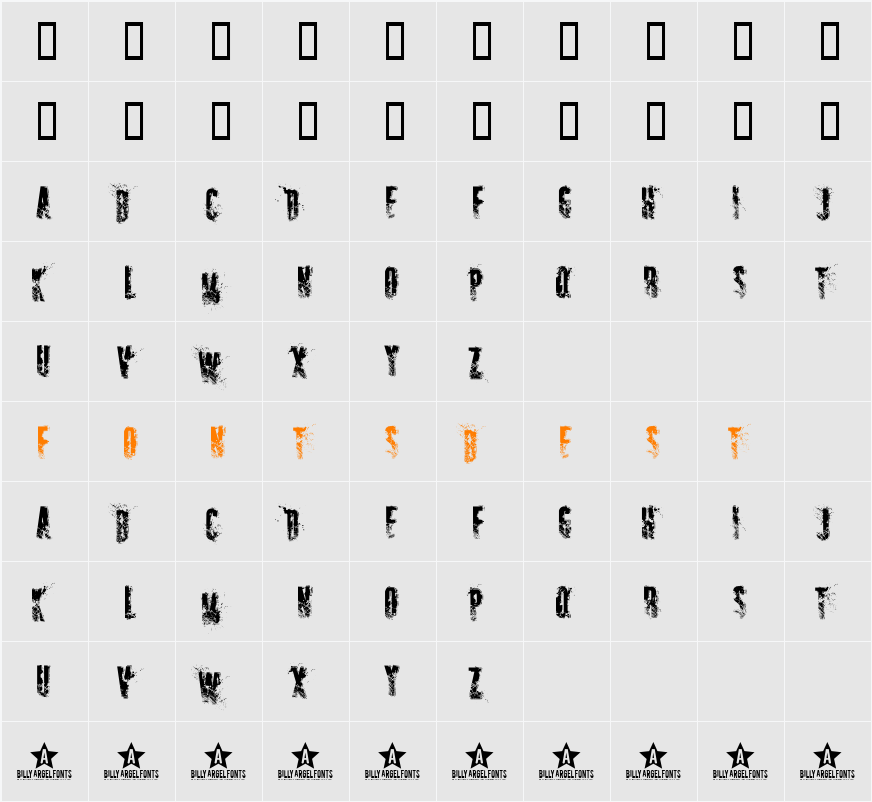 SNIPER Character Map