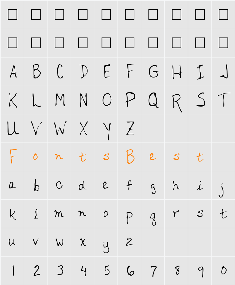 Hanx Character Map