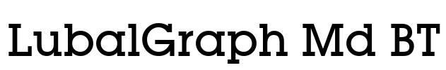 LubalGraph Md BT Font Image