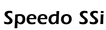 Speedo SSi Font Image