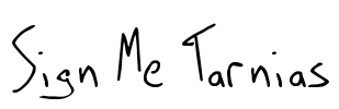 Sign Me Tarnias Font Image