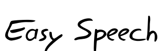 Easy Speech Font Image
