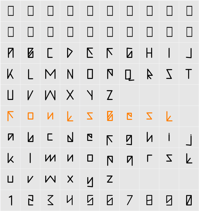 I Love Arrow Character Map