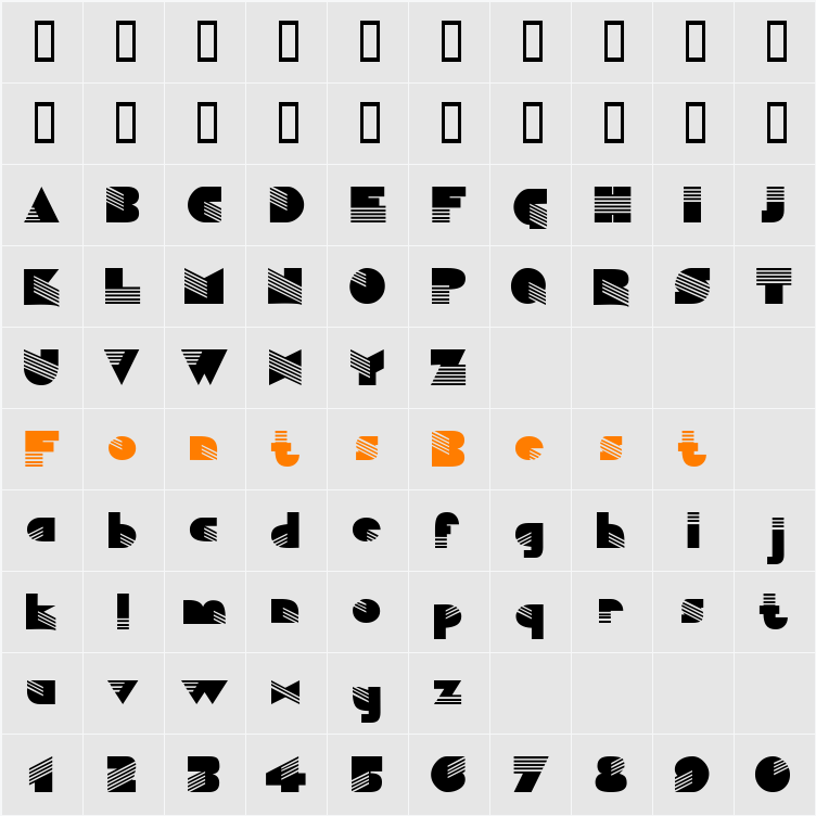 SaminoaDisplay Character Map