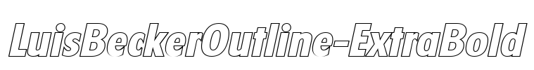 LuisBeckerOutline-ExtraBold Font Image