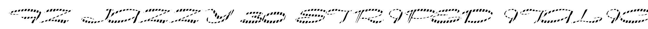 FZ JAZZY 30 STRIPED ITALIC Font Image