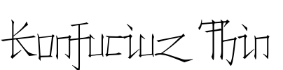 Konfuciuz Thin Font Image